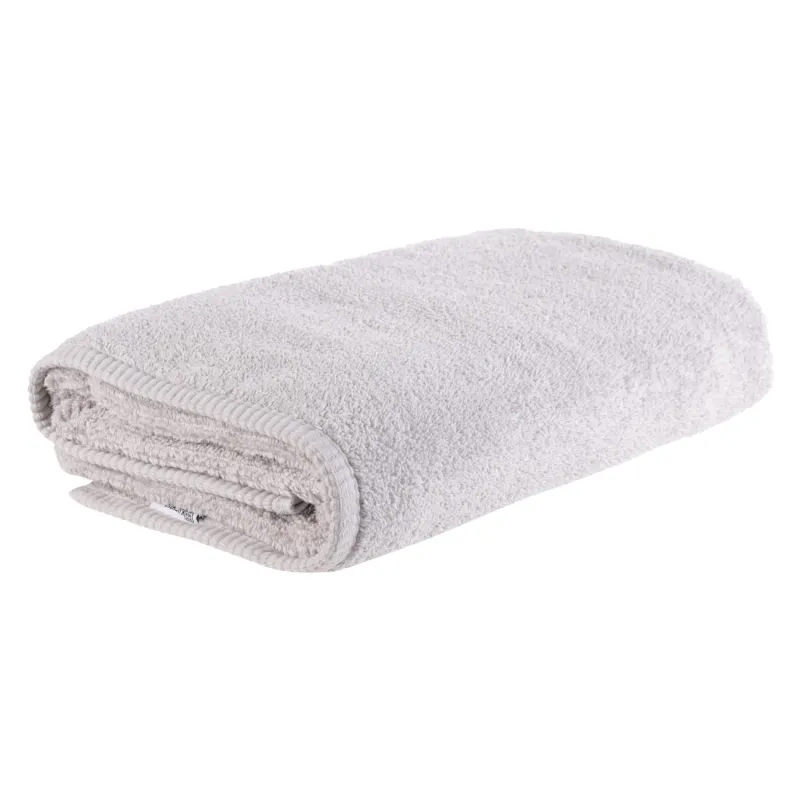 Towel, 70x140 cm, cotton, light gray, Terry cotton, image-1