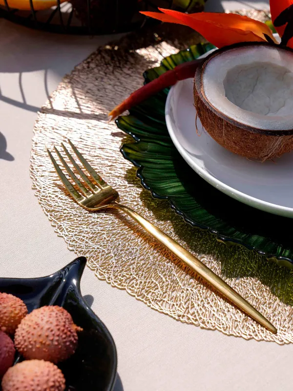 Tableware, 6 persons, 24 items, steel, golden, Istanbul, image-7