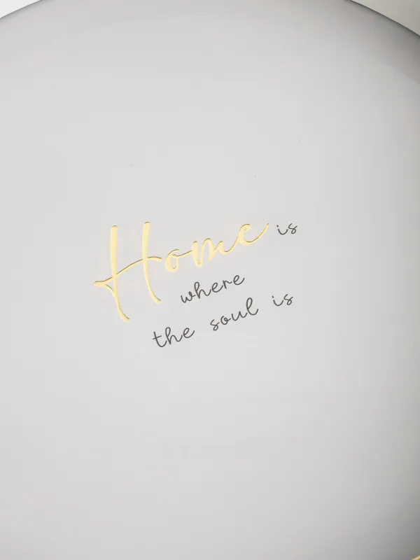 Tray, 36 cm, plastic / glass, round, milky gold, Home, Fardella, image-1