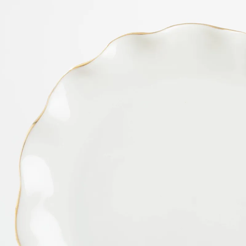 Tea pair, 1 person, 2 items, 350 ml, porcelain P, with golden edging, Crumpled effect, Crumple gold, image-5