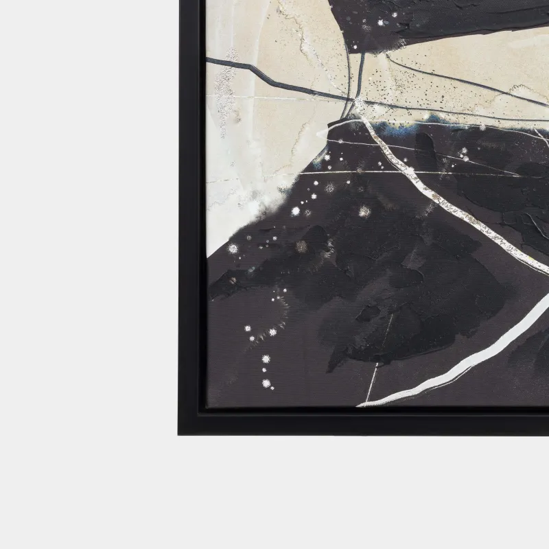 Framed painting, 80x120 cm, canvas, brown and black, Abstract, image-3