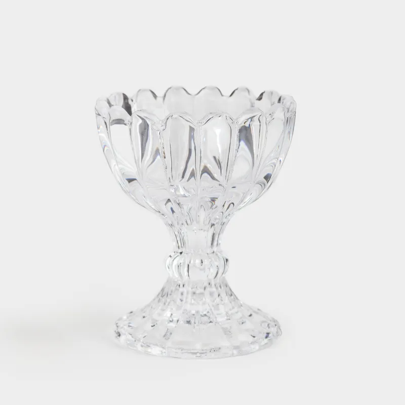 Egg stand, 7 cm, glass, Clear pattern
