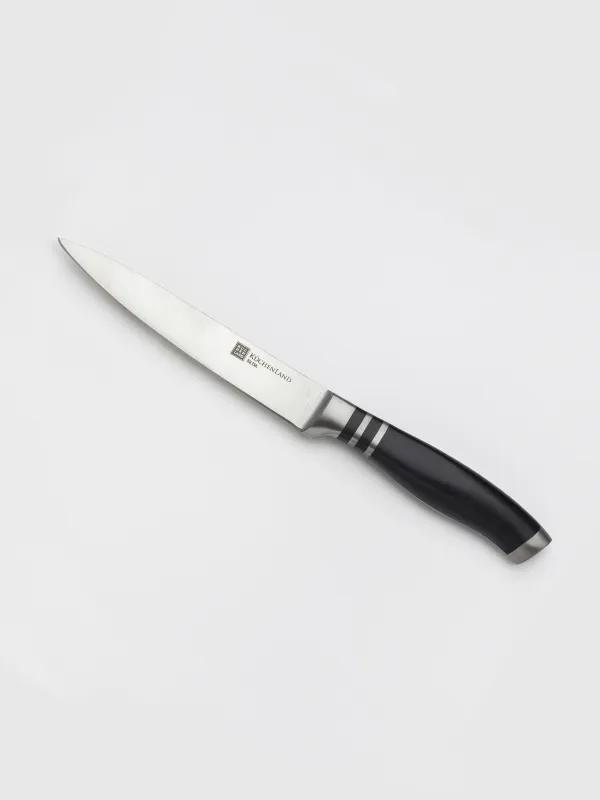 Knife set, 5 pr, in stand, steel / plastic / wood, Acapella, image-3