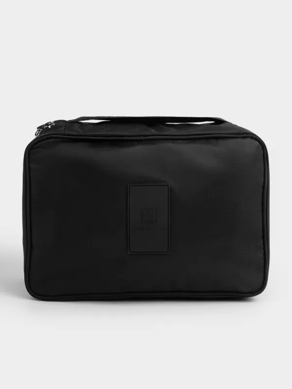 Travel cosmetic bag, 27x18 cm, polyester, black, Easy Travel, image-0