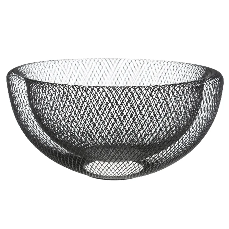 Fruit basket, 30 cm, metal, black, Mesh, Twist cell