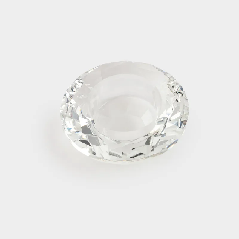 Candlestick, 7 cm, for a tea candle, Glass, Diamond, Diamond, image-1