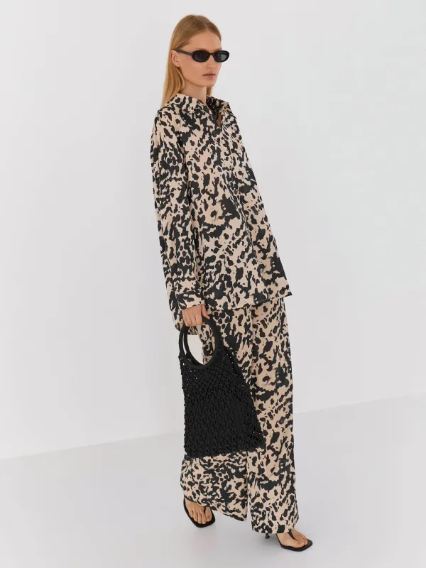 Women's trousers, size S, cotton, sand, Loredi, image-5