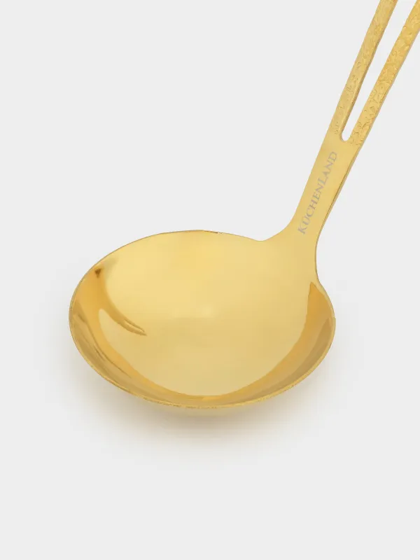 Ladle, 22 cm, steel, golden, Viron gold, image-2