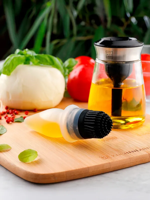 Oil container, 120 ml, with Brush, Glass / Silicone, Dipping, image-2