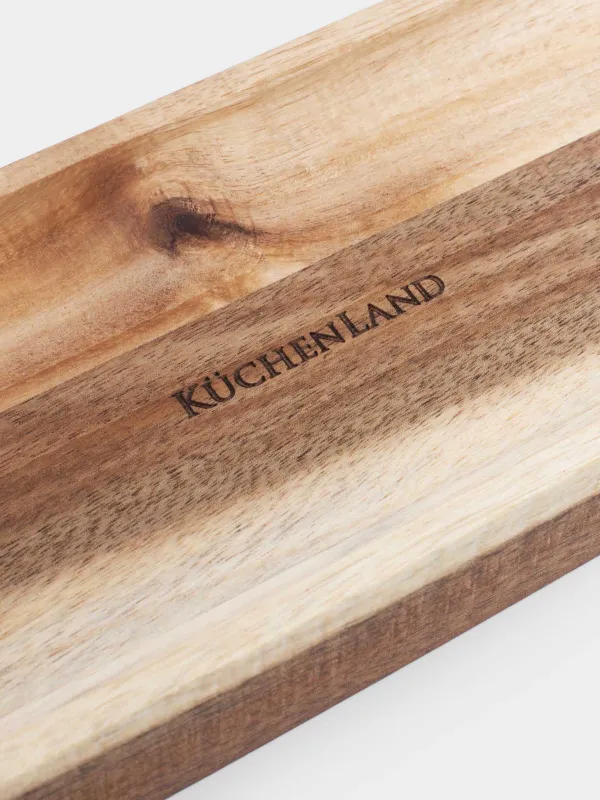 Serving dish, 35x11 cm, with handles, wood, Noble tree , image-3