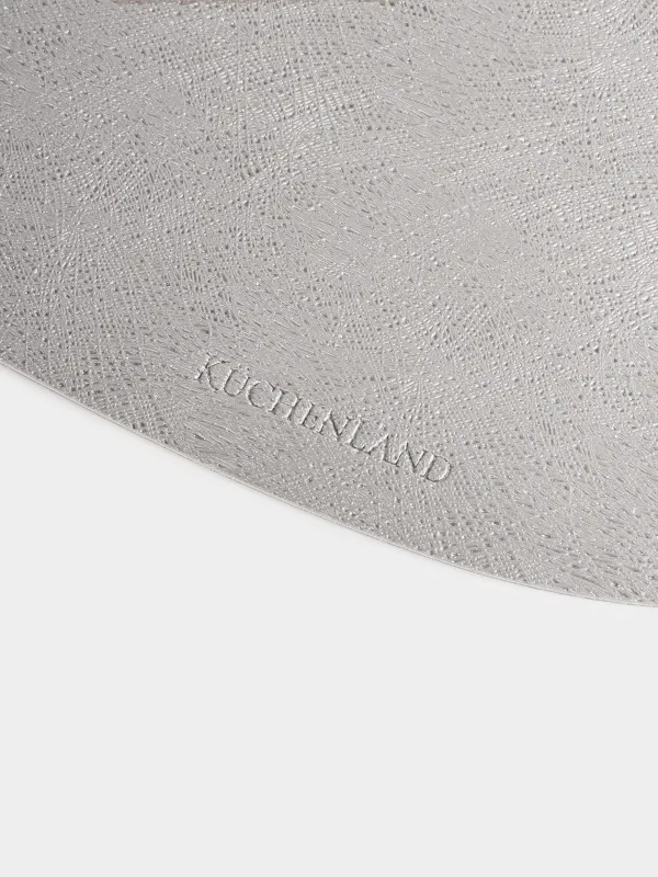 Placemat, 32x45 cm, PVC, curly, dark silver, Rock, image-3