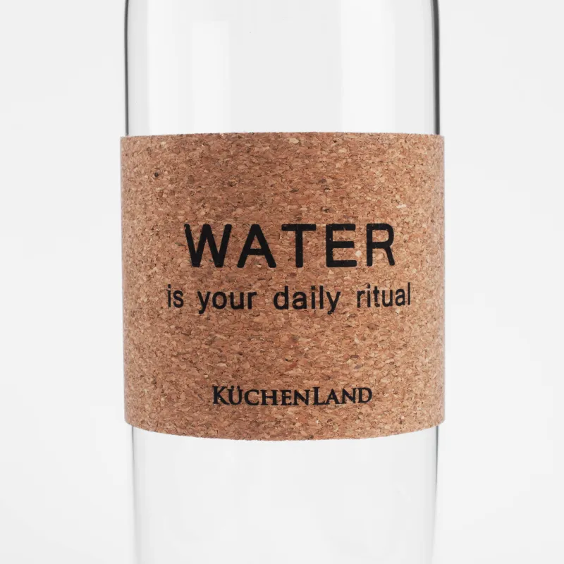 Beverage bottle, 1.25 l, with zarf, Used glass stopper, Clear font, image-4