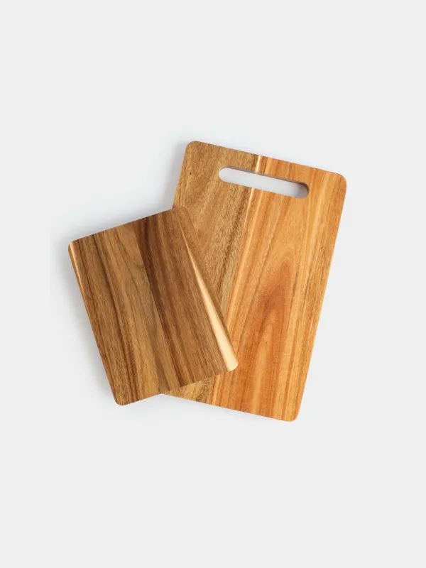 Cutting boards set, 20/30 cm, 2 pcs, rectangular, wood, Noble tree, image-5