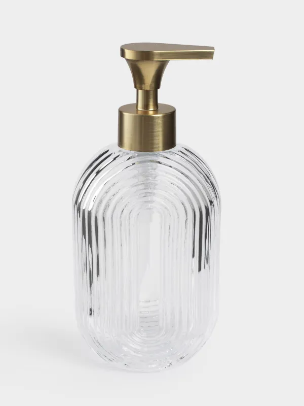 Liquid soap dispenser, 300 ml, glass / plastic, Benli, image-2