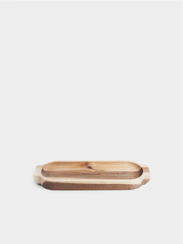 Serving dish, 35x11 cm, with handles, wood, Noble tree , image-1