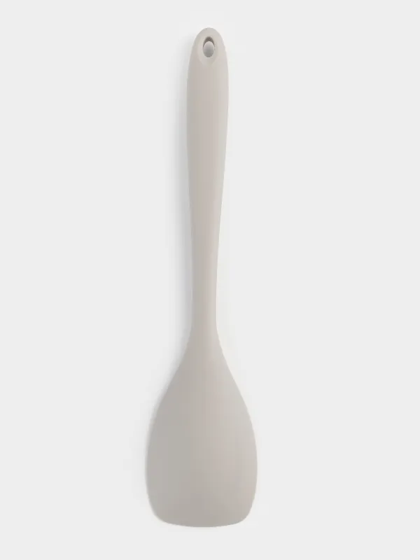 Serving spoon, 28 cm, silicone / nylon, beige, Benefit, image-1