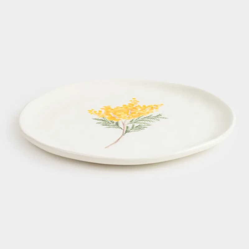 Dish, 24 cm, ceramic, white, Mimosa, Crumple print, image-3