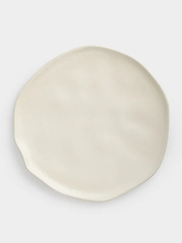Dinner plate, 27 cm, ceramic, milky, Crumpled effect, Crumple creme, image-0
