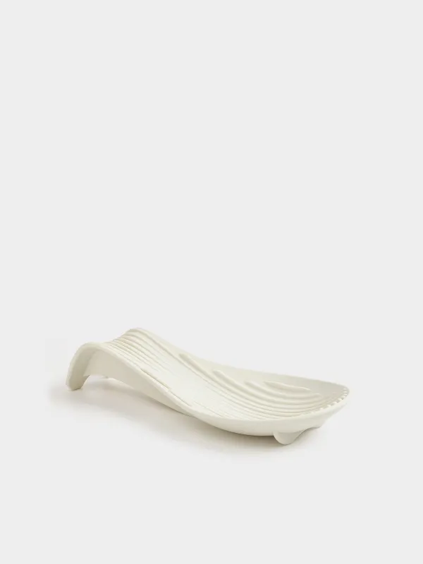 Spoon stand, 23 cm, silicone, beige, Wavelet, image-1