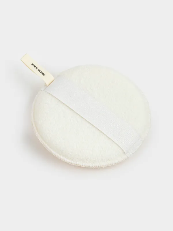 Face and body washcloth, 13 cm, with holder, nylon / cotton, beige, Unique spa, image-2