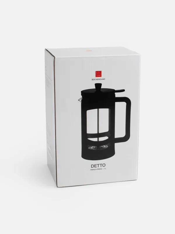 French press, 1 l, glass B / steel, beige, Detto, image-6