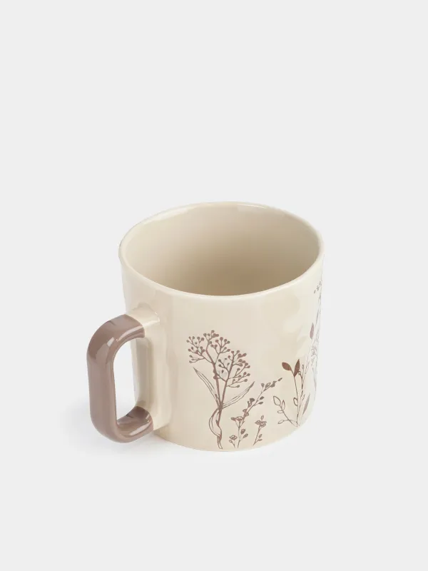 Mug, 450 ml, porcelain N, beige, DESIGN, Light frost, image-1