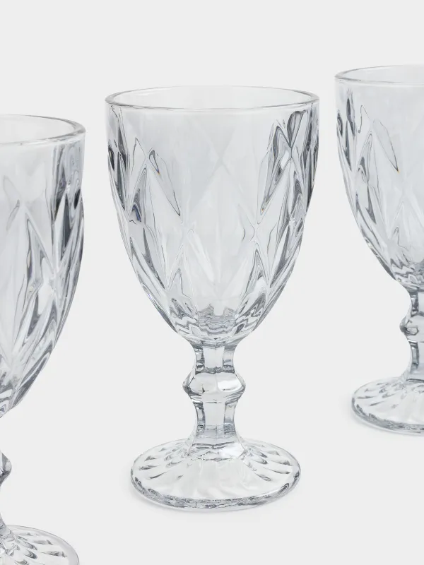 Wine glass, 300 ml, 6 pcs, glass R, grey, Rhomb color, image-1
