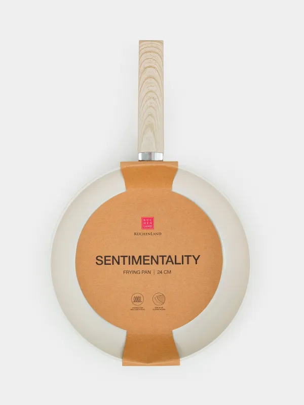 Frying pan, 24 cm, coated, aluminum, milky, Sentimentality, image-6