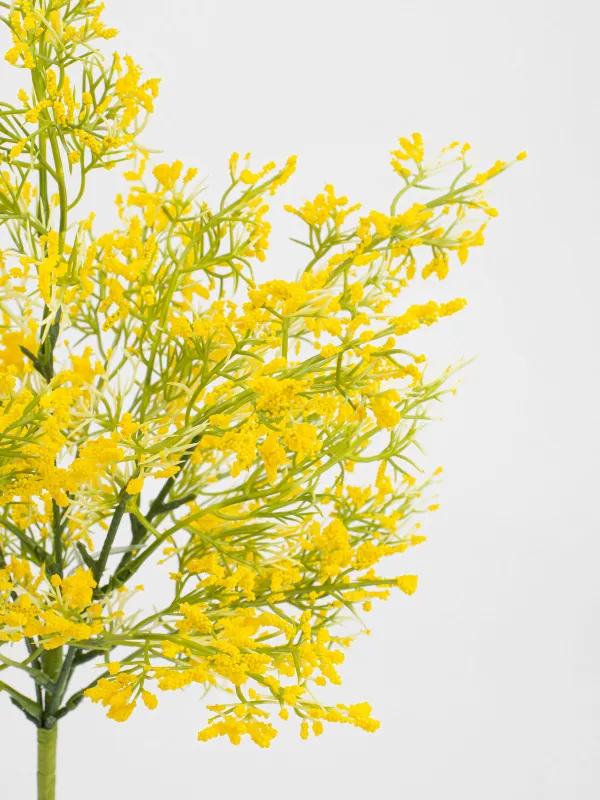 Decorative branch, 43 cm, plastic/paper, Yellow flowers, Flower garden, image-3