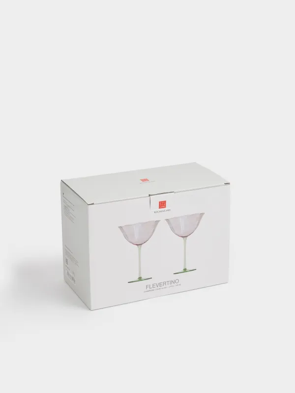 Drinking glass, 290 ml, 2 pcs, glass, purple-green, Flevertino, image-4