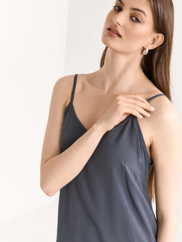 Women's top, homewear, size L, viscose, milky, Flowers, Janice, image-2