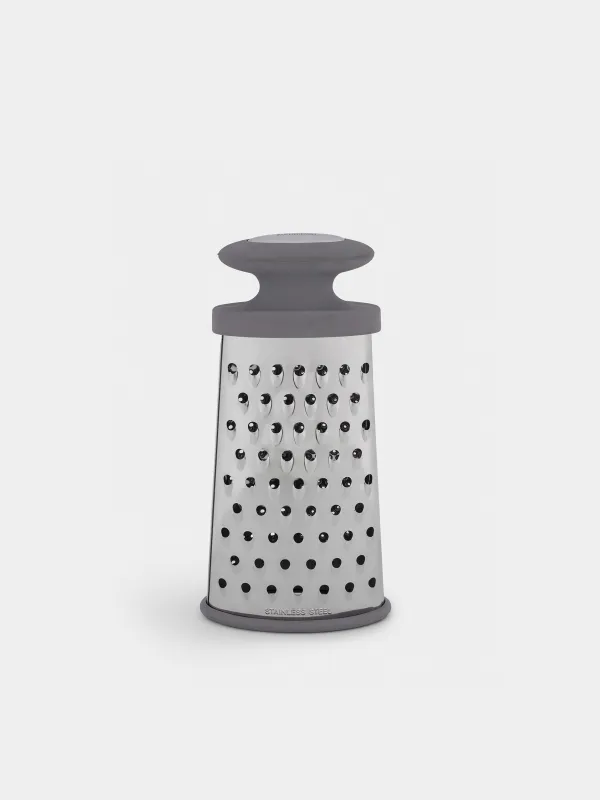 Grater, 23 cm, two-sided, steel / plastic, grey, Thin, image-0