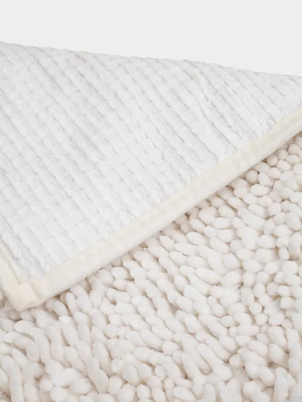 Mat, 50x80 cm, anti-slip, polyester, Milk, Fluff, image-1