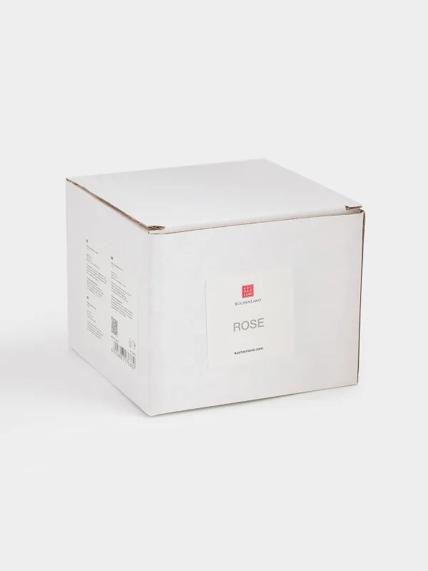 Storage container, 8x9 cm 150 ml, glass / porcelain P, Flower, Rose, image-5