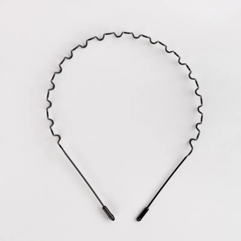 Hair band, 14x16 cm, metal, black, Wave, Fast