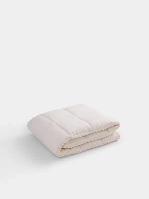 Blanket, 200x220 cm, microfiber / holofiber, beige / milky, Hollow fiber, image-2