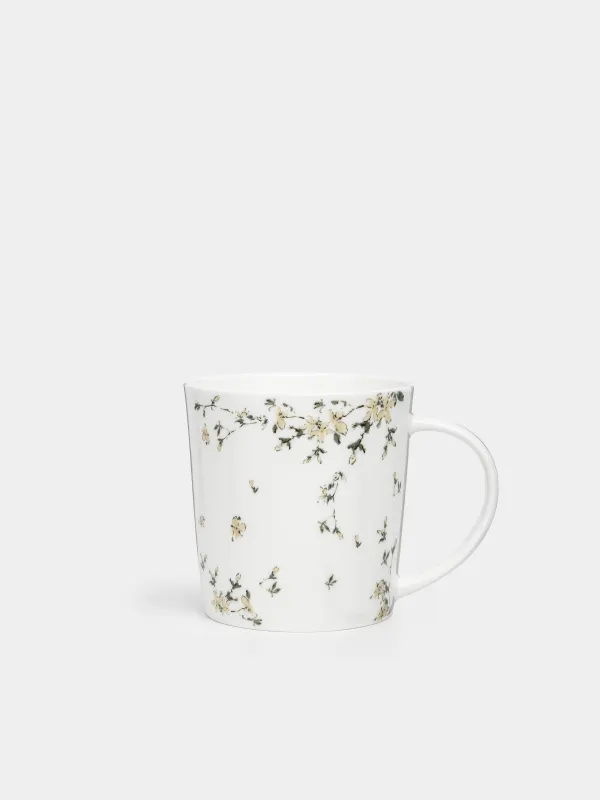 Mug, 450 ml, 2 pcs, porcelain F, white, Flowers, Florin, image-2