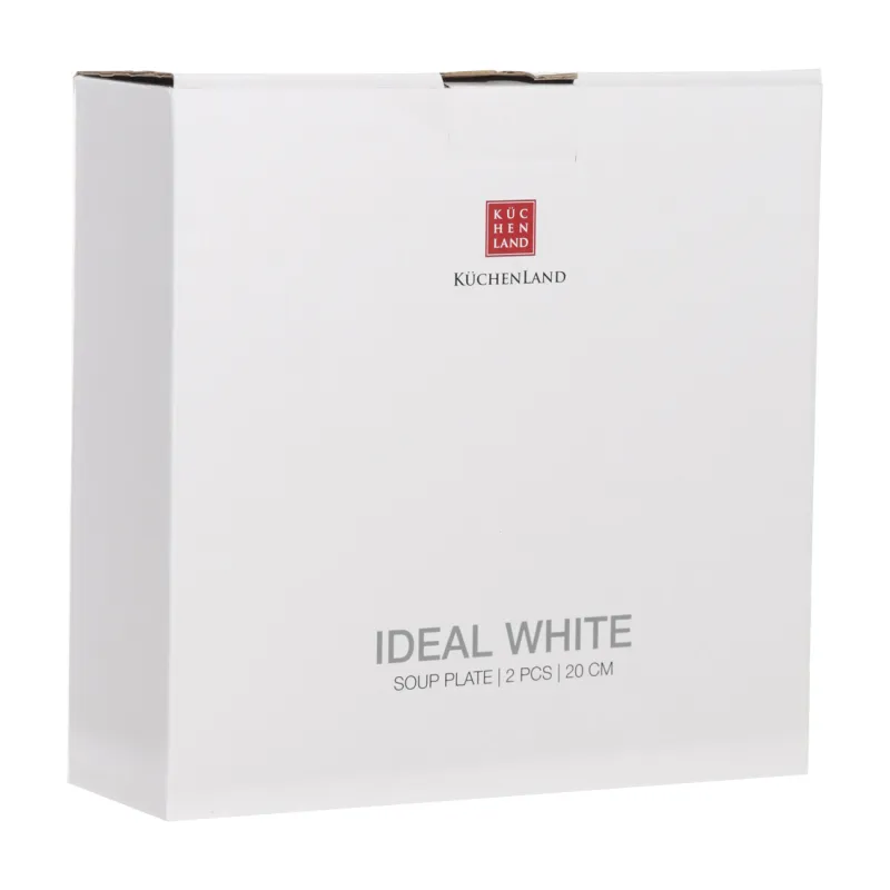 Soup plate, 20 cm, 2 pcs, porcelain F, white, Ideal white, image-3