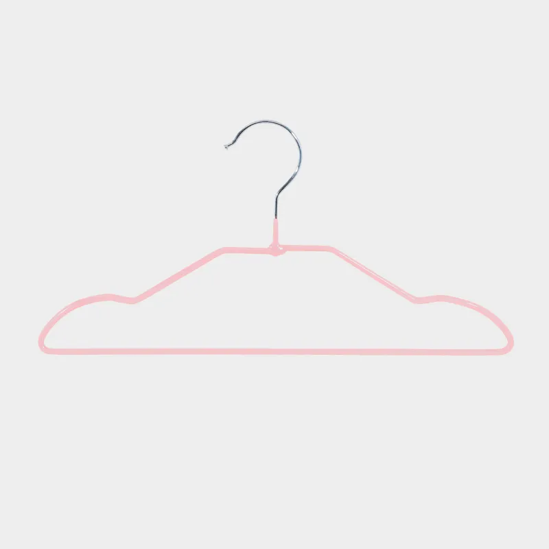 Hanger, 28 cm, 5 pcs, children's, metal coated, pink, Colorful house, image-1