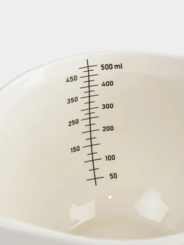 Measuring cup, 500 ml, ceramic, milky beige, speckled, Ceramo speckled, image-3