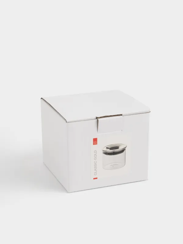 Bulk products jar, 450 ml, glass B / plastic, Golden lid, Classic gold, image-3