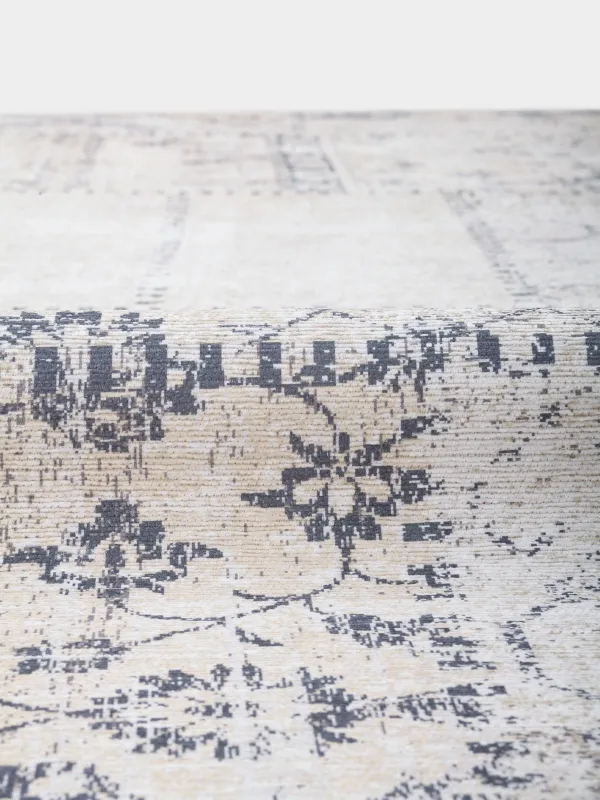 Rug, 150x210 cm, chenille / cotton, beige-brown, Patchwork print, Cave, image-3