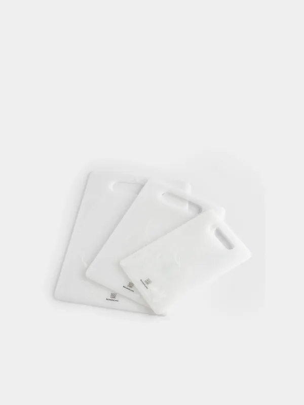 Cutting boards set, 25/30/35 cm, 3 pcs, rectangular, plastic, white, Maniera, image-6