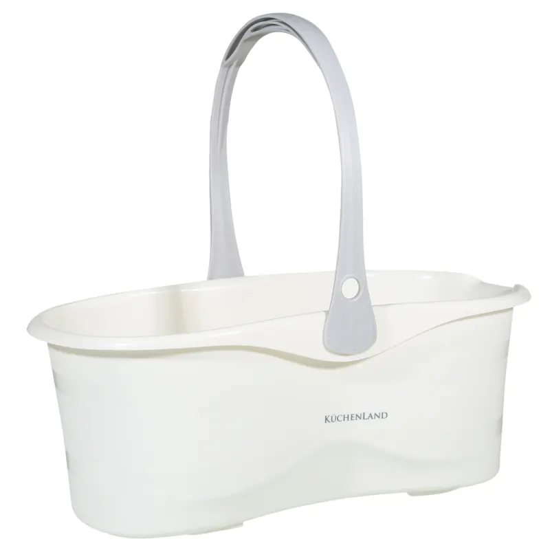 Mop bucket, 48x23 cm, rectangular, milky grey, Mop, image-1