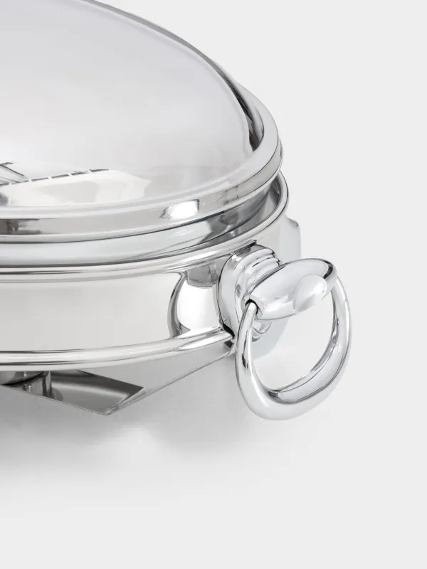 Heated dish, 42x25 cm, glass T / steel, oval, Acero, image-4