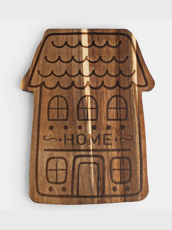 Cutting board, 23x30 cm, wood, House, Noble tree, image-0