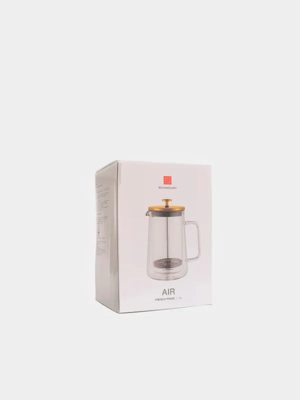 French press, 1 l, glass B/steel, Air, image-5