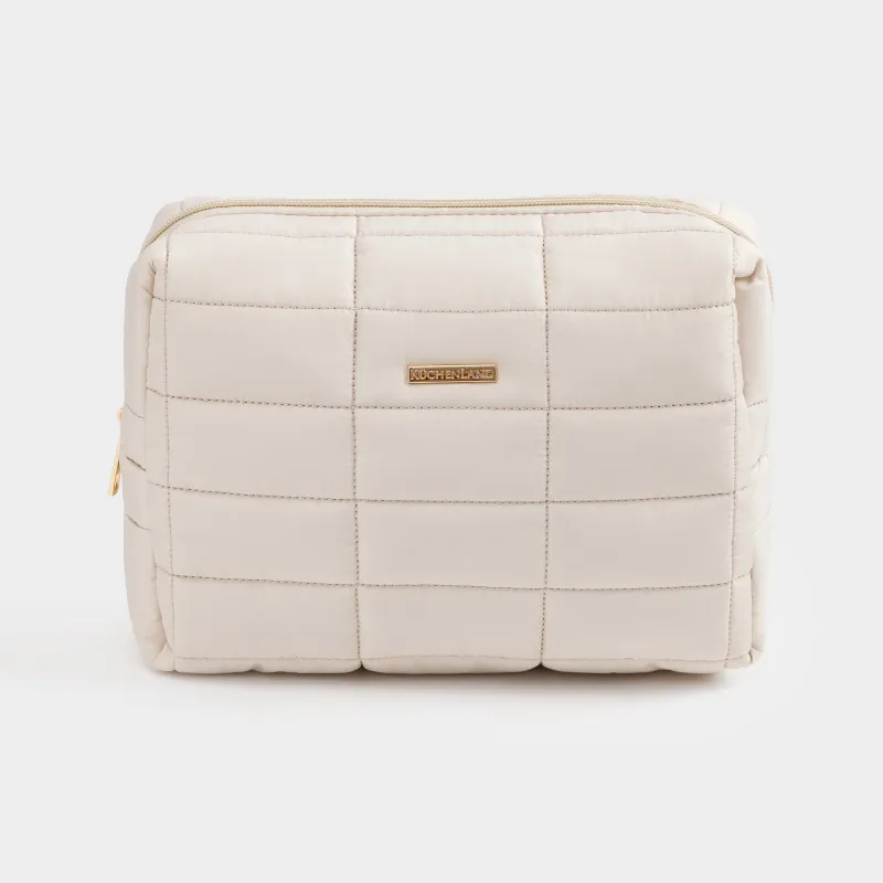 Cosmetic bag, 18x26 cm, quilted, polyester, color, One stitch