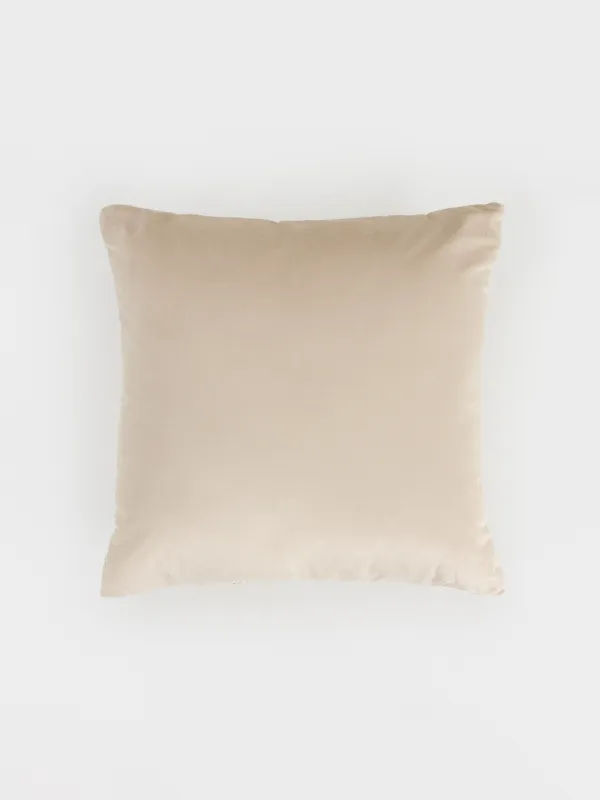 Decorative pillow, 45x45 cm, velvet, beige, Nordkap, image-1