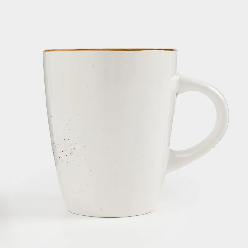 Mug, 350 ml, 2 pcs, milk, speckled, Roxas, image-2